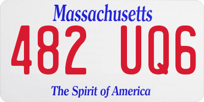 MA license plate 482UQ6