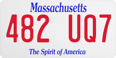 MA license plate 482UQ7