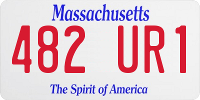MA license plate 482UR1