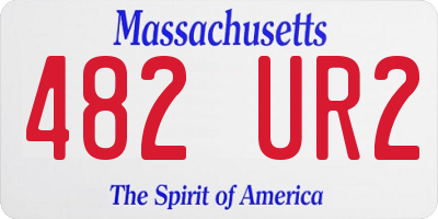 MA license plate 482UR2