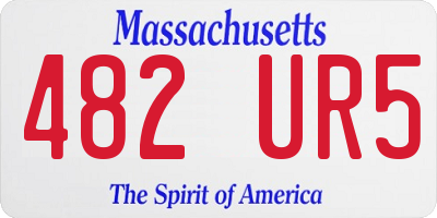 MA license plate 482UR5