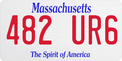 MA license plate 482UR6