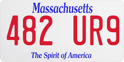 MA license plate 482UR9