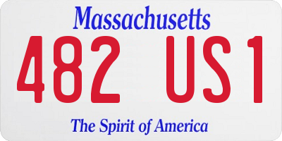 MA license plate 482US1