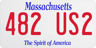 MA license plate 482US2
