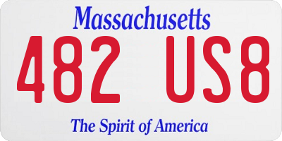 MA license plate 482US8
