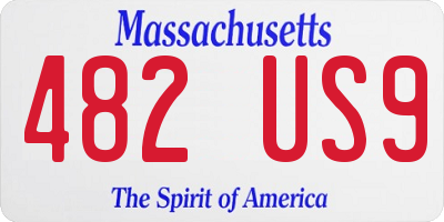 MA license plate 482US9