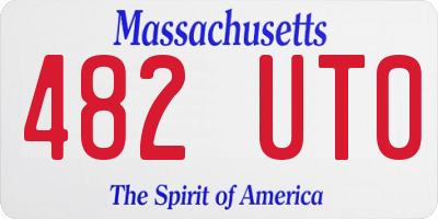 MA license plate 482UT0