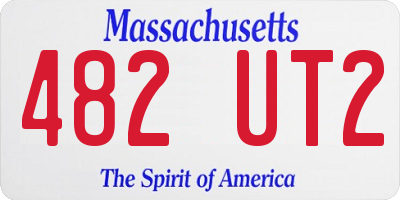 MA license plate 482UT2