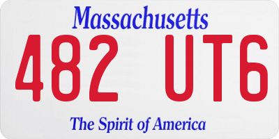 MA license plate 482UT6