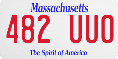 MA license plate 482UU0