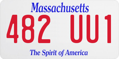 MA license plate 482UU1