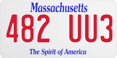 MA license plate 482UU3