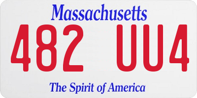 MA license plate 482UU4