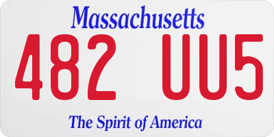 MA license plate 482UU5
