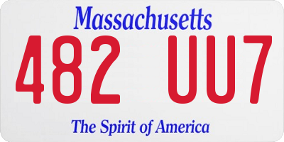 MA license plate 482UU7