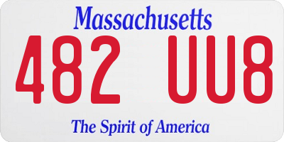MA license plate 482UU8
