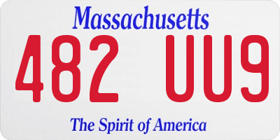 MA license plate 482UU9