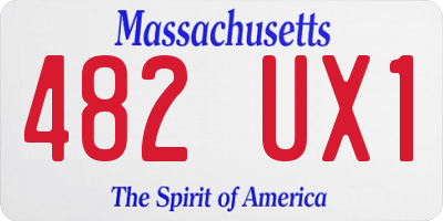 MA license plate 482UX1