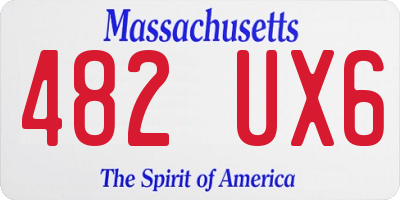 MA license plate 482UX6