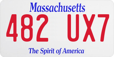 MA license plate 482UX7