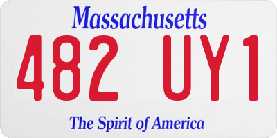 MA license plate 482UY1