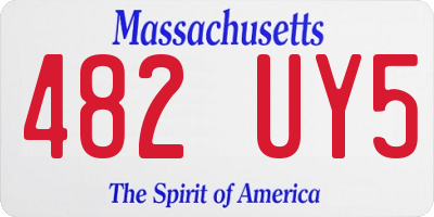 MA license plate 482UY5