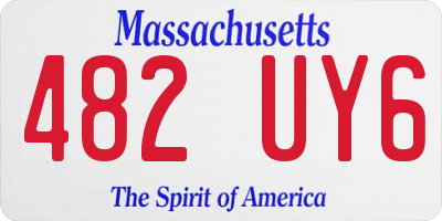 MA license plate 482UY6