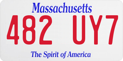 MA license plate 482UY7