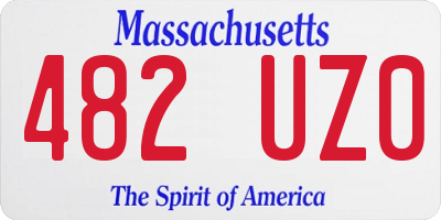 MA license plate 482UZ0