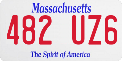 MA license plate 482UZ6