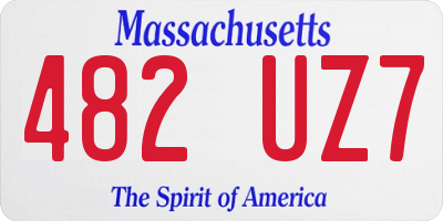 MA license plate 482UZ7