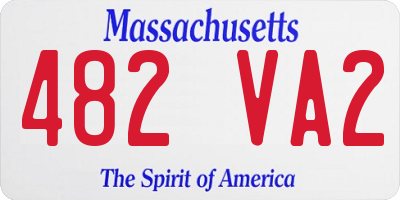 MA license plate 482VA2