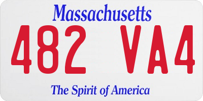 MA license plate 482VA4