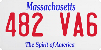 MA license plate 482VA6