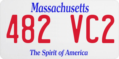 MA license plate 482VC2