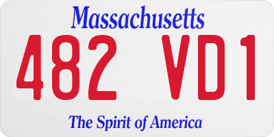 MA license plate 482VD1