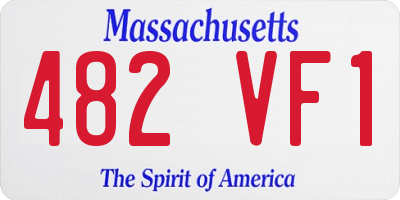 MA license plate 482VF1