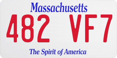 MA license plate 482VF7