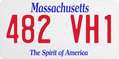 MA license plate 482VH1