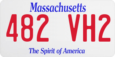 MA license plate 482VH2