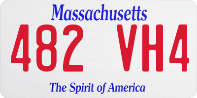 MA license plate 482VH4