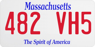 MA license plate 482VH5