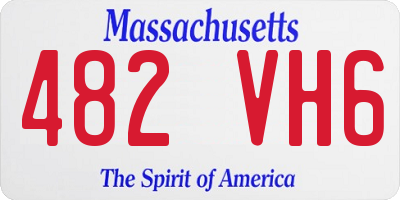 MA license plate 482VH6