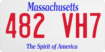 MA license plate 482VH7