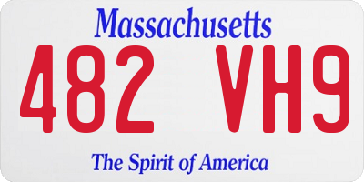 MA license plate 482VH9