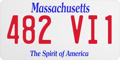 MA license plate 482VI1