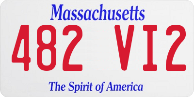 MA license plate 482VI2