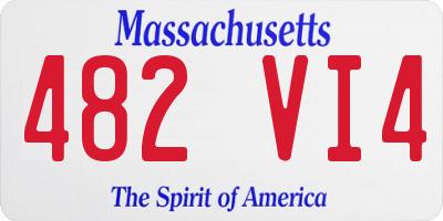 MA license plate 482VI4