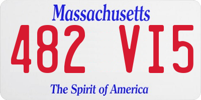 MA license plate 482VI5